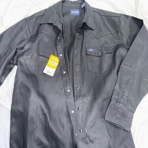 Wrangler Charcoal Snap-Front Shirt